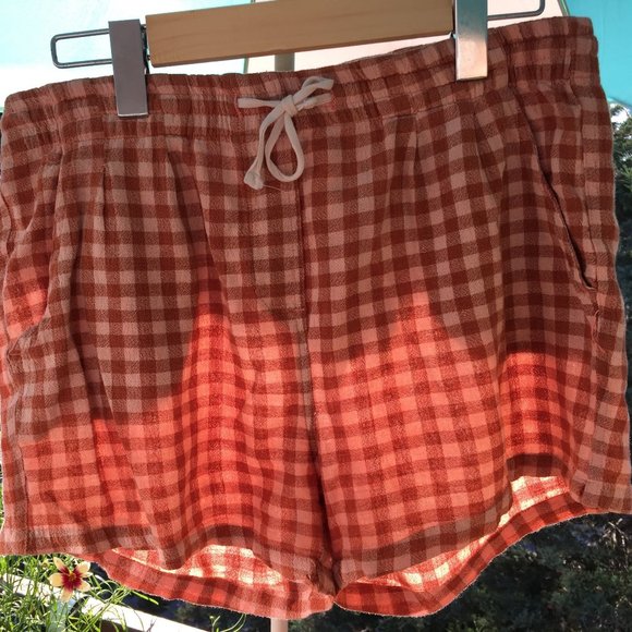 Gingham Plaid Shorts - Picture 1 of 4